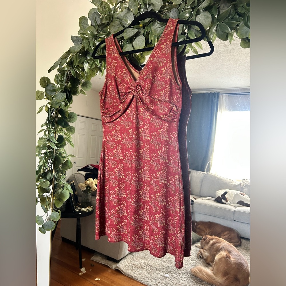 Cider Red Floral Mini Dress